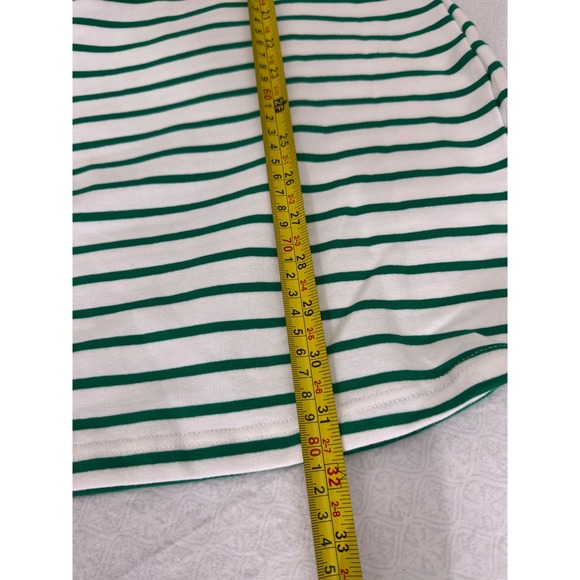 AQUA Green Striped T-Shirt Dress with‎ Tie Waist Mini Bodycon XS - Picture 8 of 10